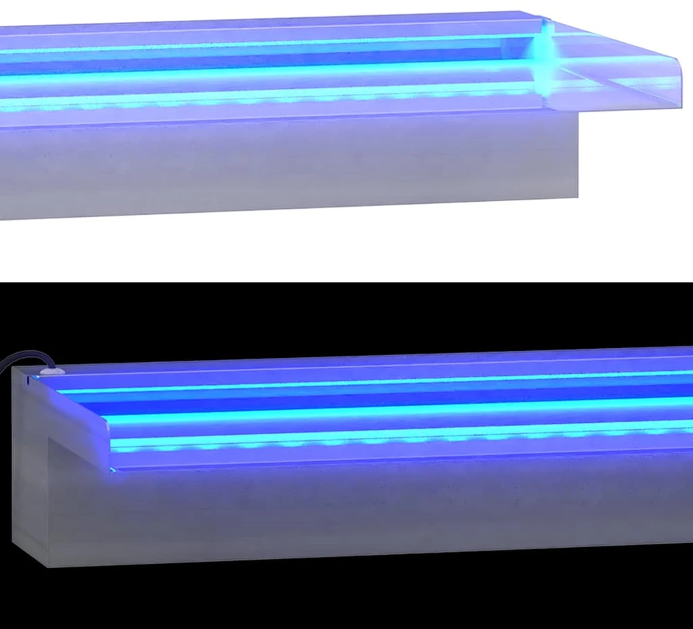 Krioklys su įvairių spalvų LED lemputėmis, 45cm, plienas