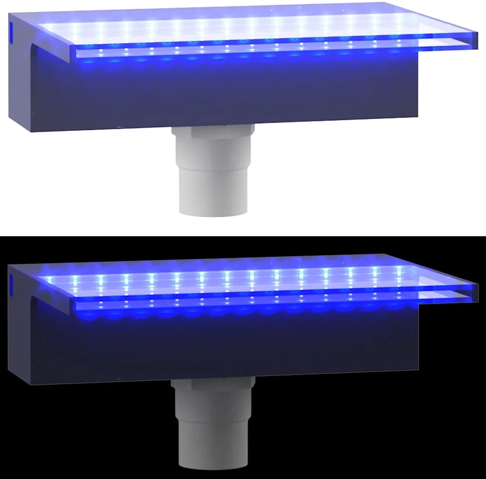 Krioklys su įvairių spalvų LED lemputėmis, 30cm, akrilas