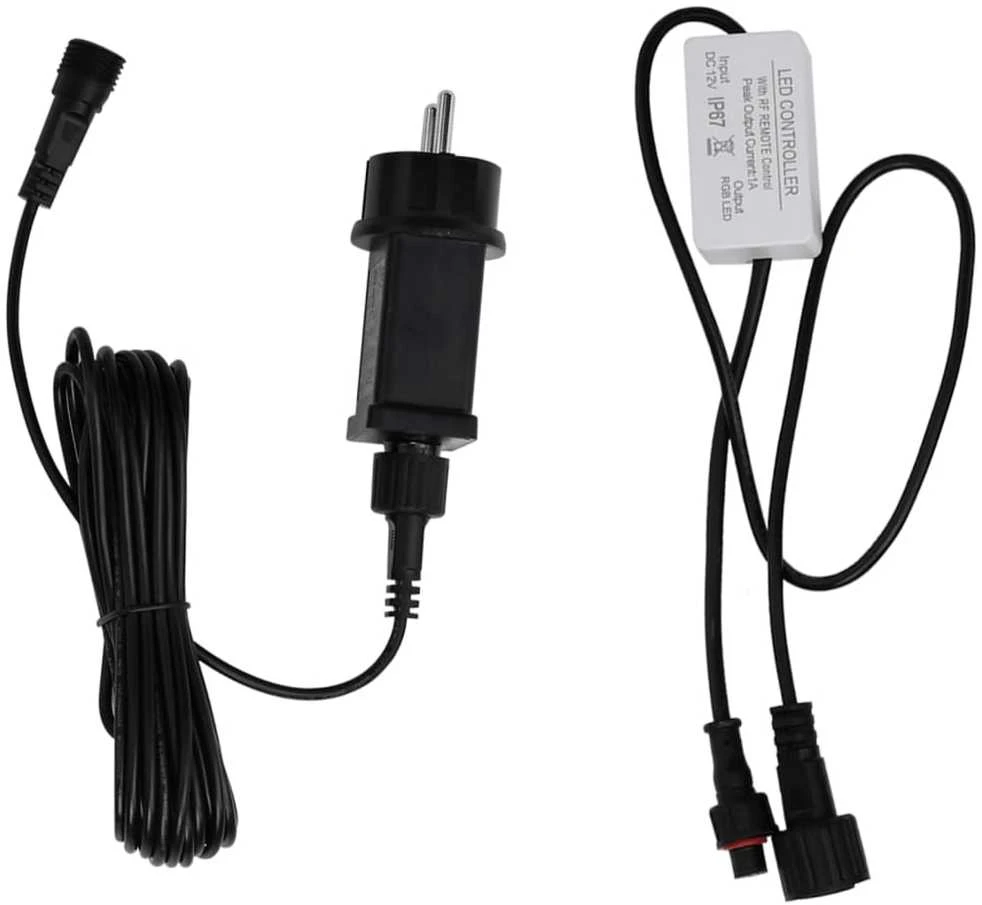 Krioklys su įvairių spalvų LED lemputėmis, 30cm, akrilas