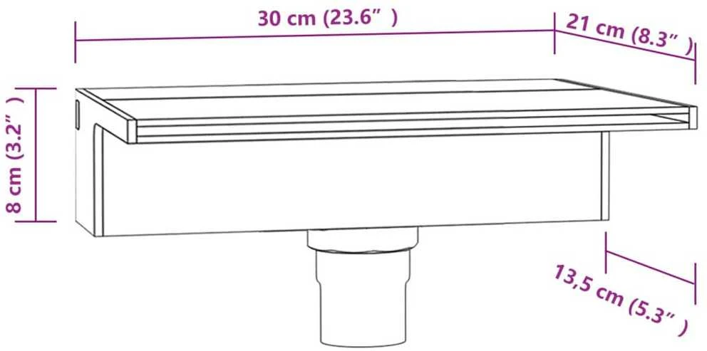 Krioklys su įvairių spalvų LED lemputėmis, 30cm, akrilas