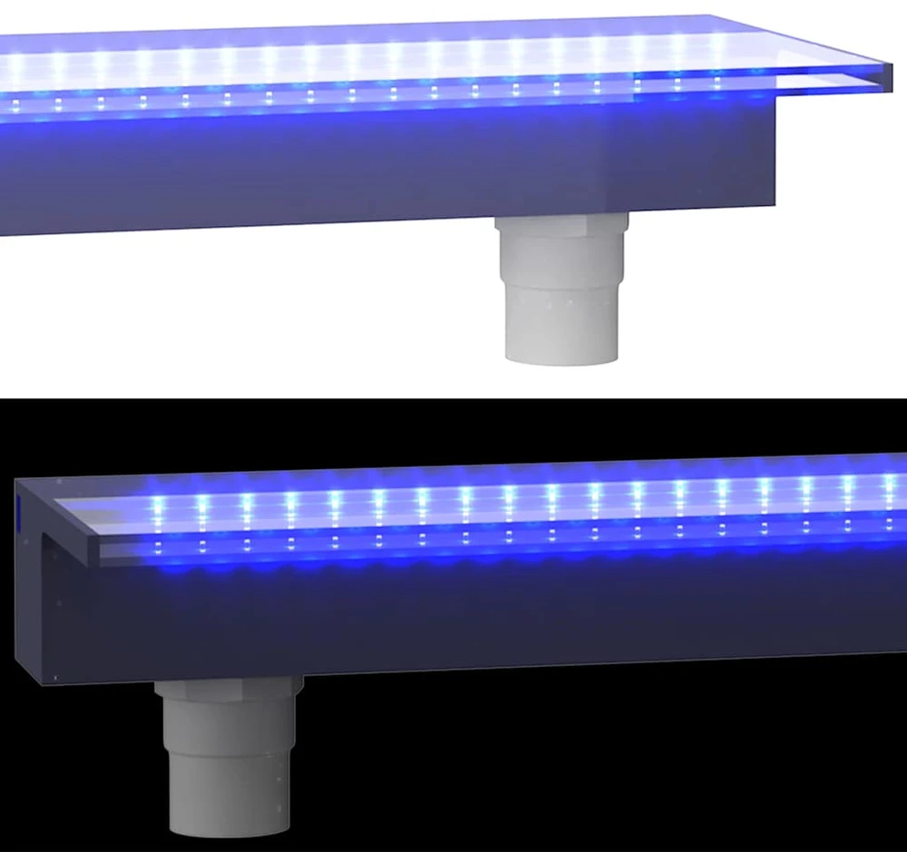 Krioklys su įvairių spalvų LED lemputėmis, 60cm, akrilas
