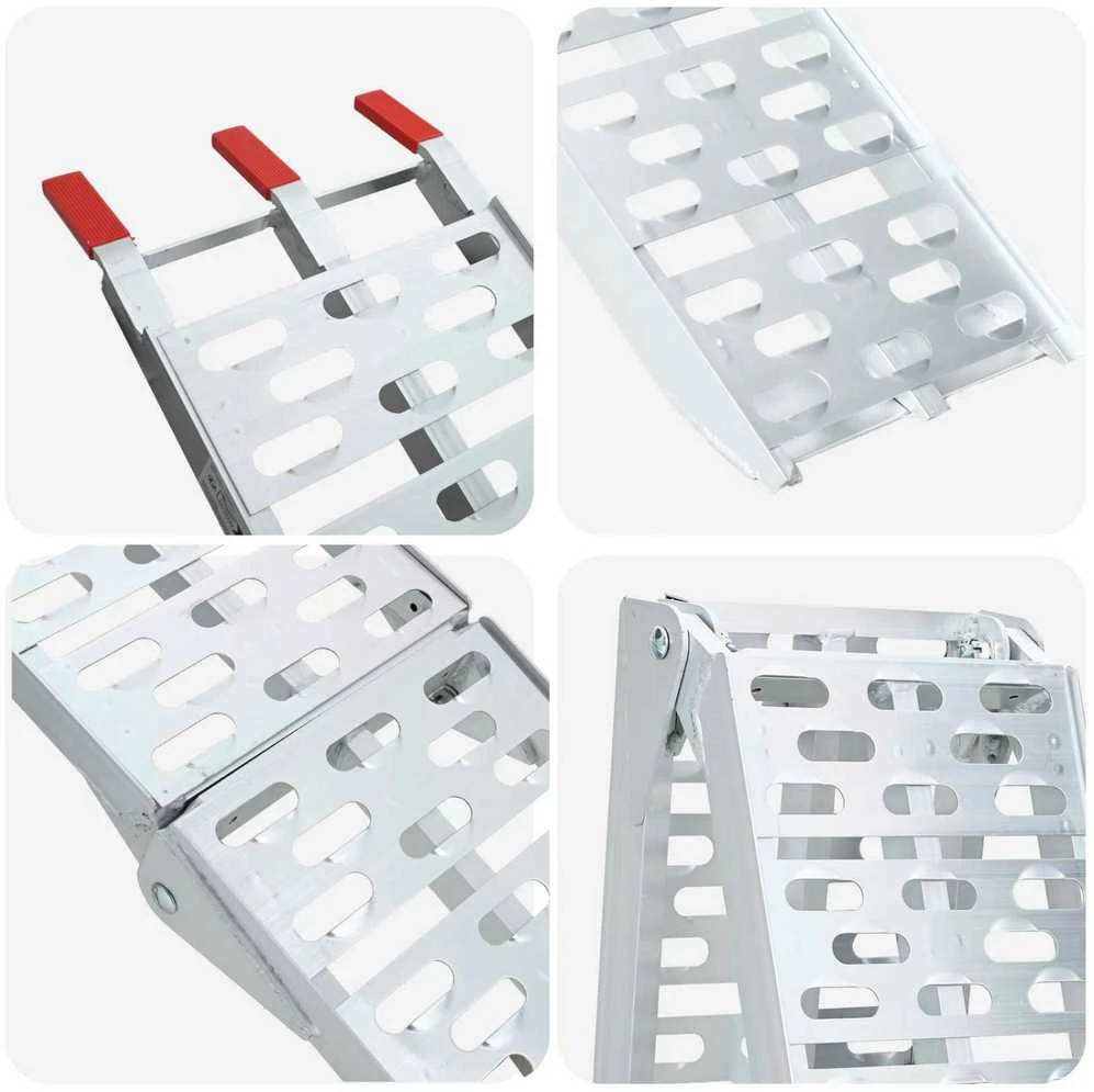 Sulankstoma motociklinės rampos 340 kg per rampa 2 pcs Sidabro