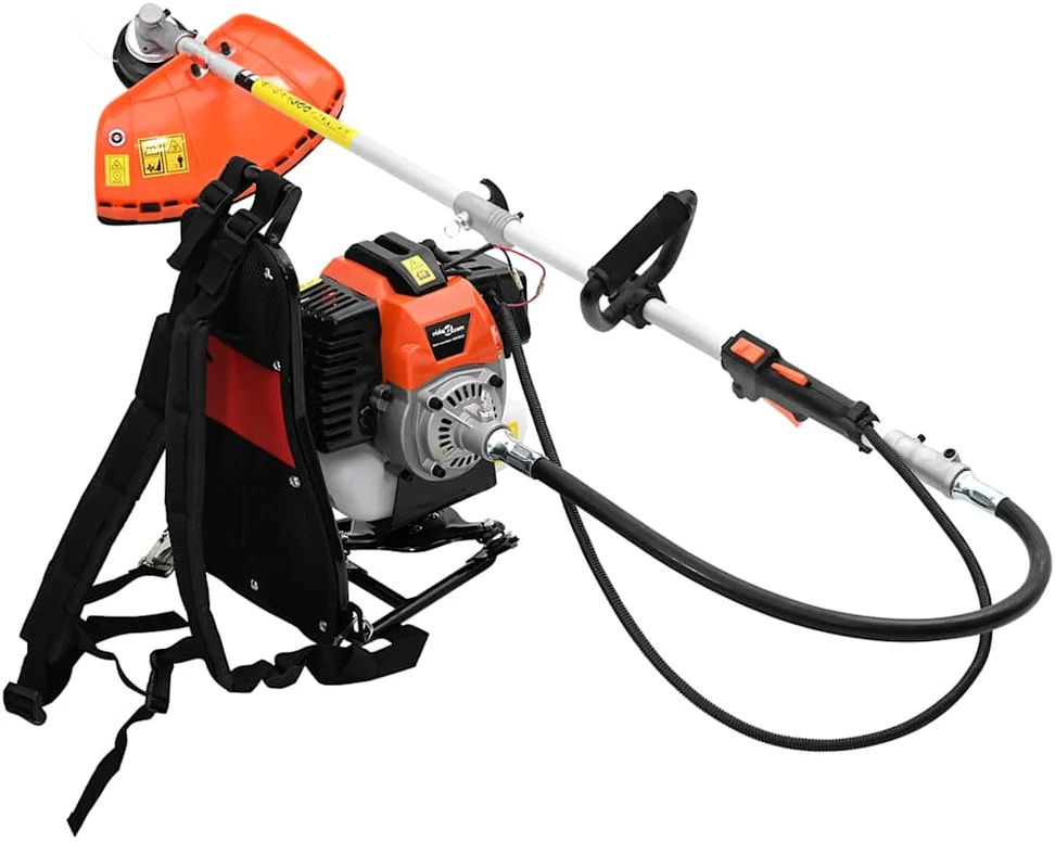 Krūmapjovė su kuprine, oranžinis dizainas, 52 cc, 1,45 kW