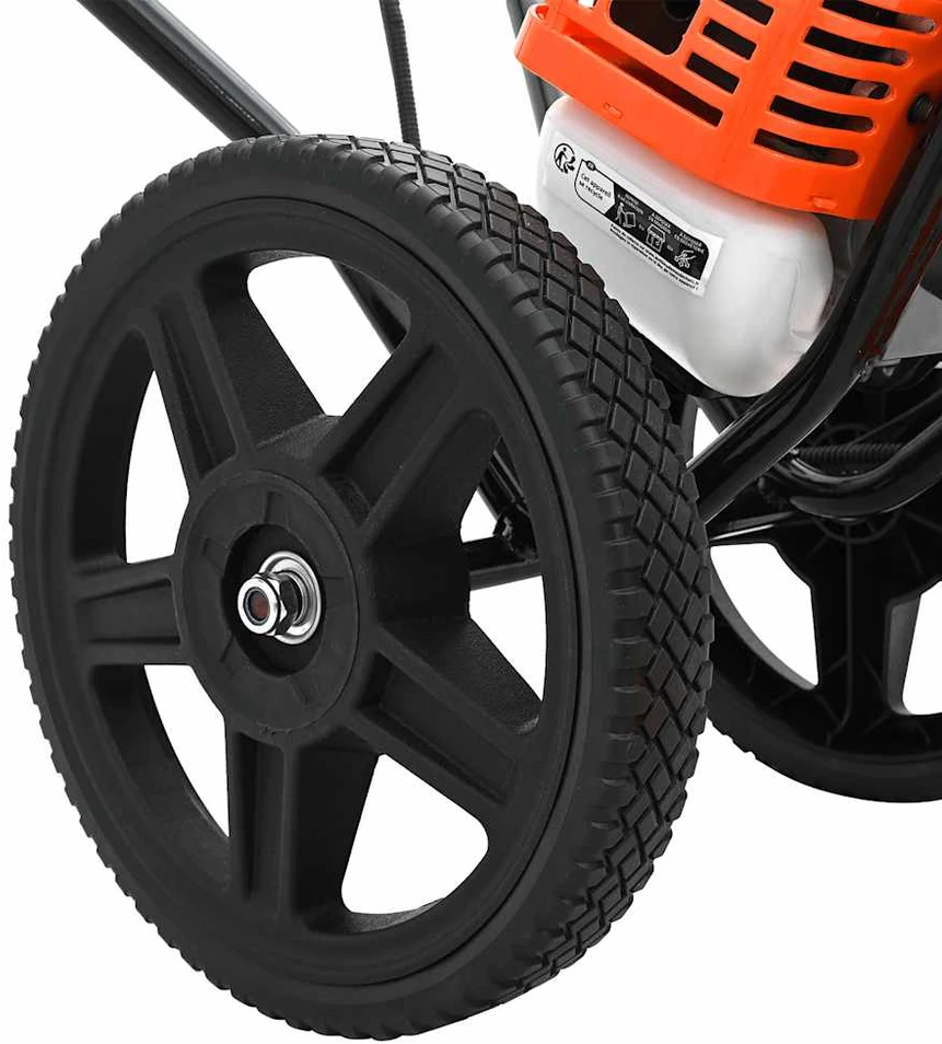 Krūmapjovė su ratukais, oranžinė, 52 cc, 1,45 kW