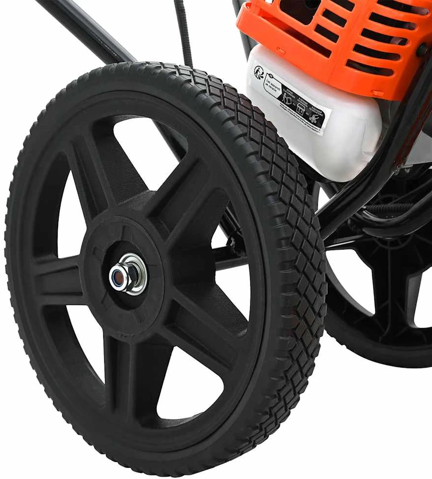 Krūmapjovė su ratukais, oranžinė, 52 cc, 1,45 kW