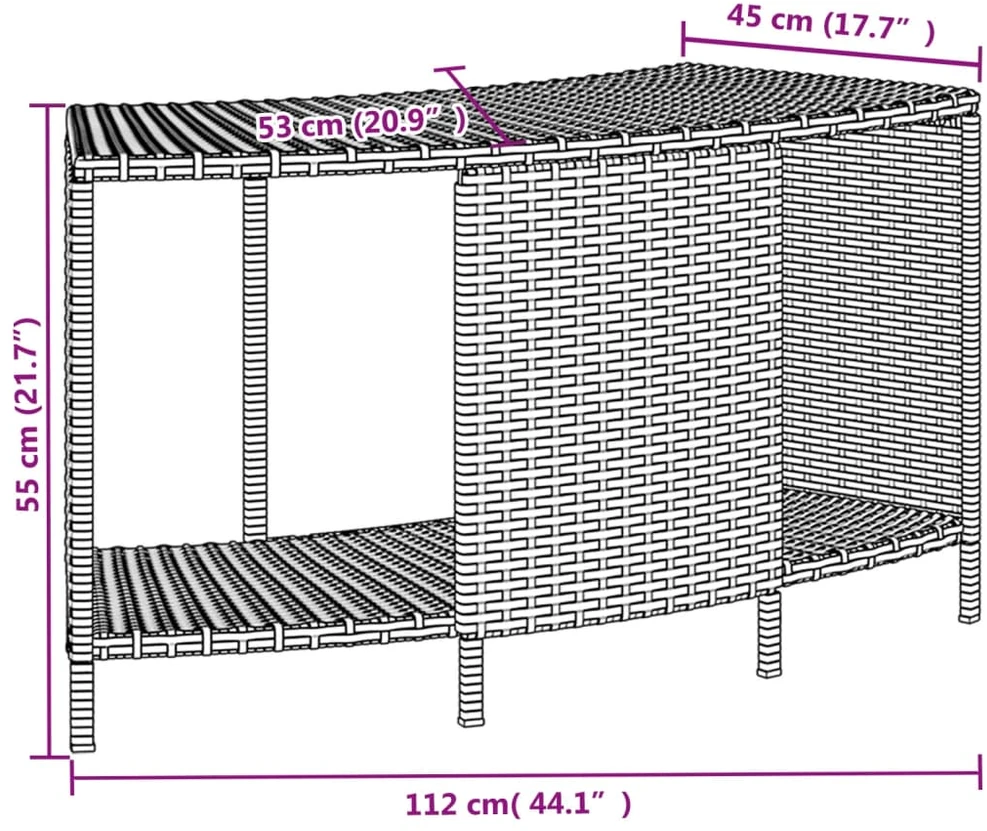 Kubilo rėmas, juodos spalvos, poliratanas ir akacijos masyvas