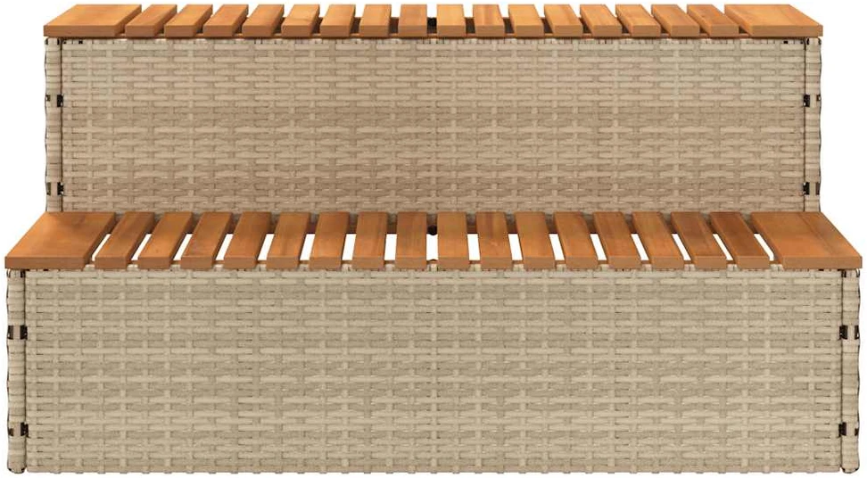 Kubilo žingsnis, 100x50x50,5cm, poliratanas ir akacijos masyvas
