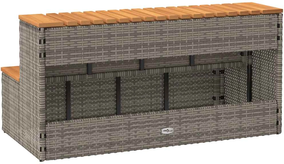 Kubilo žingsnis, 100x50x50,5cm, poliratanas ir akacijos masyvas