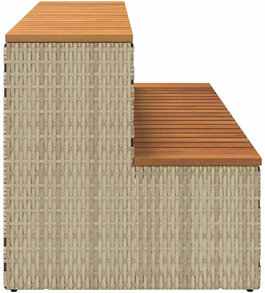 Kubilo žingsnis, 100x50x50,5cm, poliratanas ir akacijos masyvas