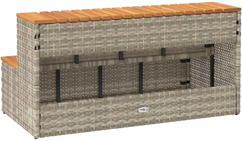 Kubilo žingsnis, 100x50x50,5cm, poliratanas ir akacijos masyvas