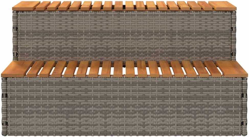 Kubilo žingsnis, 100x50x50,5cm, poliratanas ir akacijos masyvas