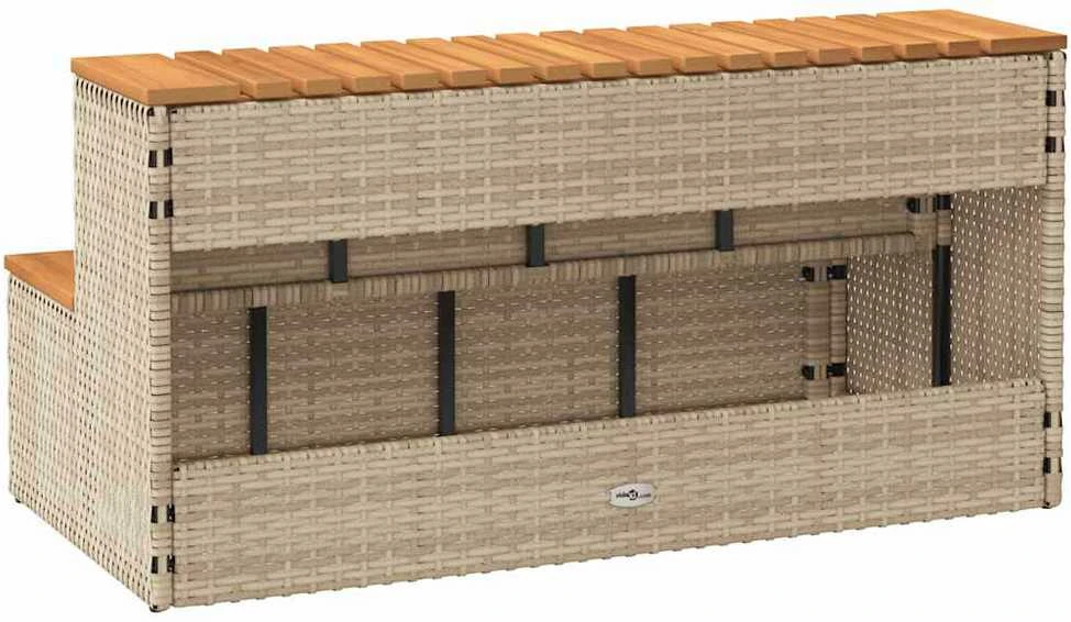 Kubilo žingsnis, 100x50x50,5cm, poliratanas ir akacijos masyvas
