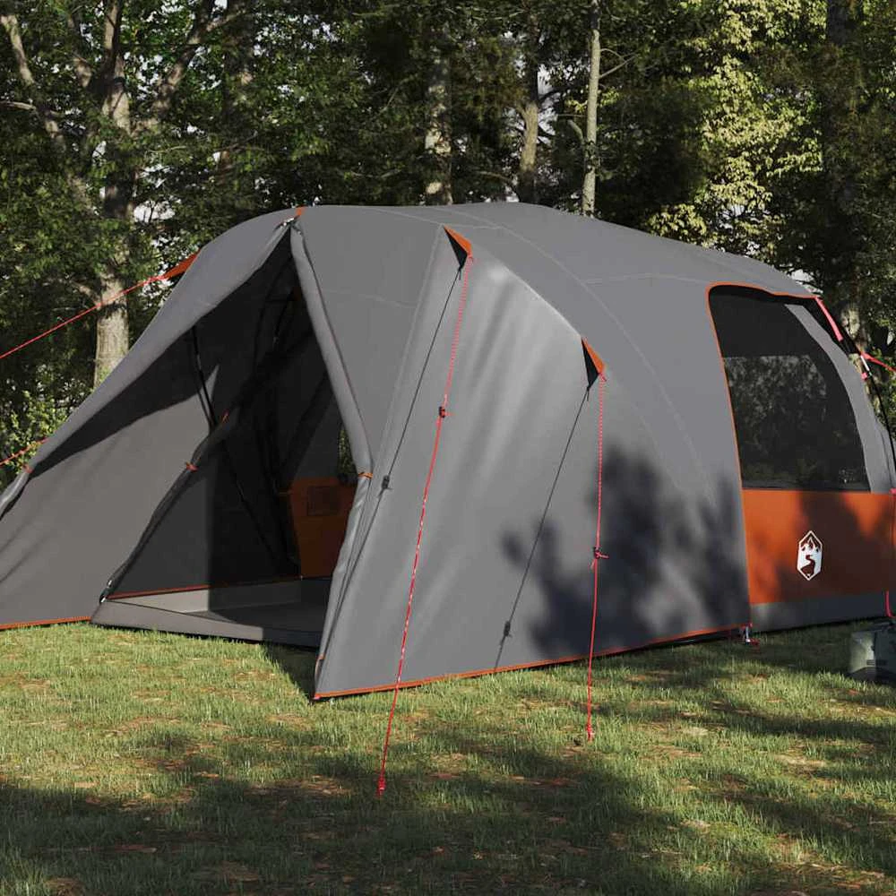 Dome palapinė 4 asmenims Pilka ir oranžinė 455 x 252 x 178 cm