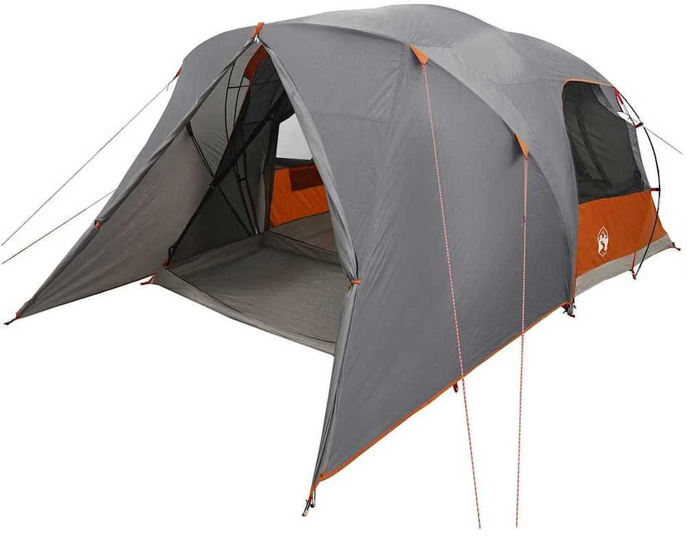 Dome palapinė 4 asmenims Pilka ir oranžinė 455 x 252 x 178 cm