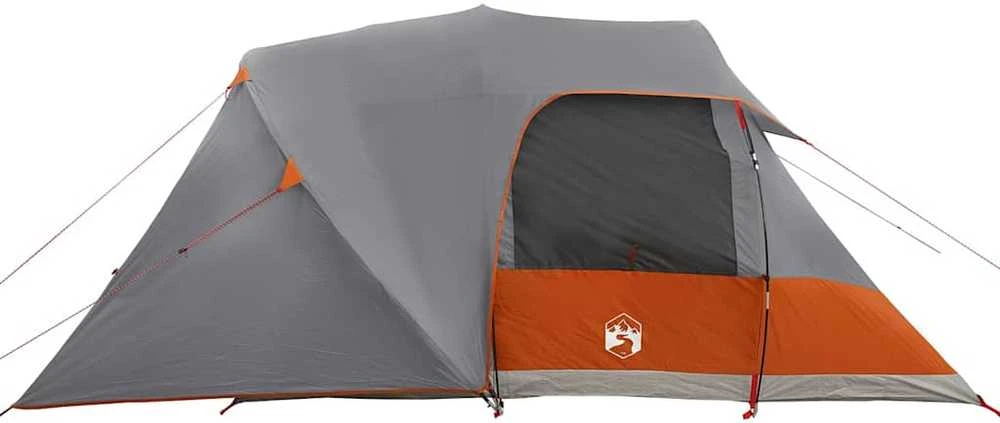 Dome palapinė 4 asmenims Pilka ir oranžinė 455 x 252 x 178 cm