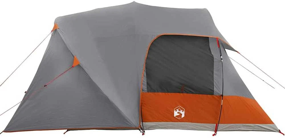 Dome palapinė 6 asmenims Pilka ir oranžinė 500 x 314 x 206 cm