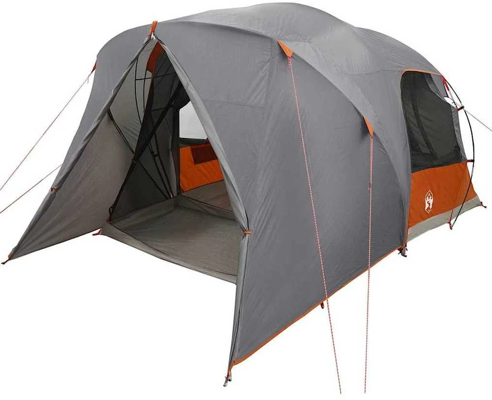 Dome palapinė 6 asmenims Pilka ir oranžinė 500 x 314 x 206 cm