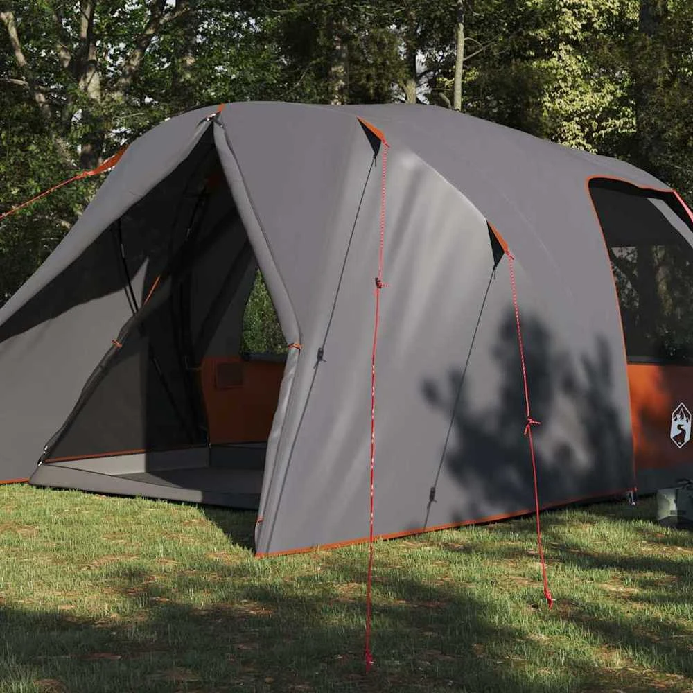 Dome palapinė 6 asmenims Pilka ir oranžinė 500 x 314 x 206 cm