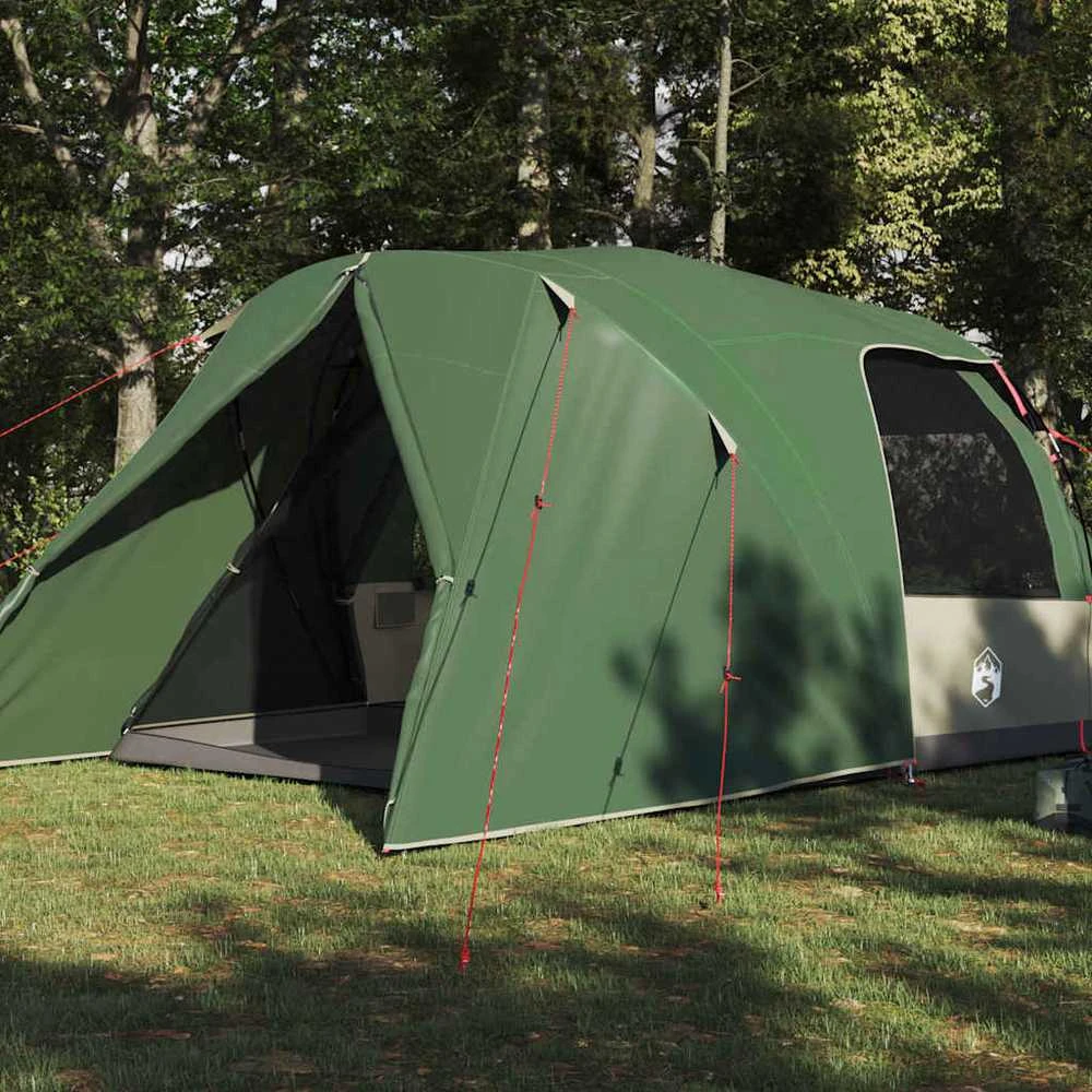 Dome palapinė 4 asmenims su stogu Žalia 455 x 252 x 178 cm