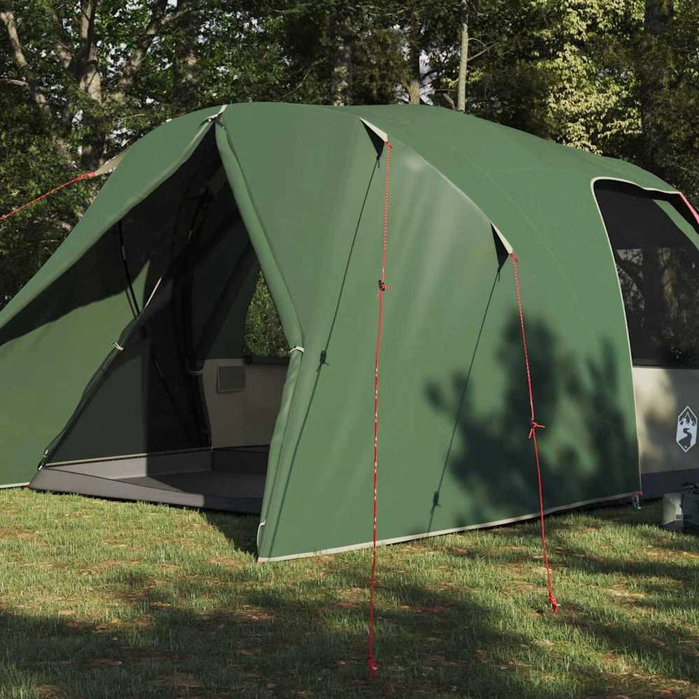 Dome palapinė 6 asmenims su stogu Žalia 500 x 314 x 206 cm