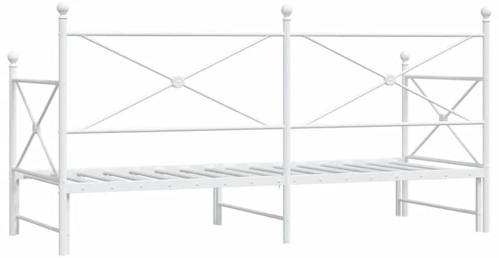 kušetė su kušete be čiužinio Balta 90x200 cm plienas