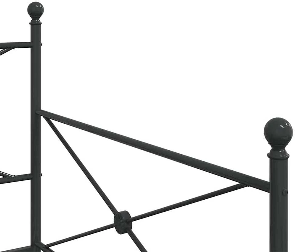 kušetė su kušete be čiužinio Juodas 100x200 cm Plienas