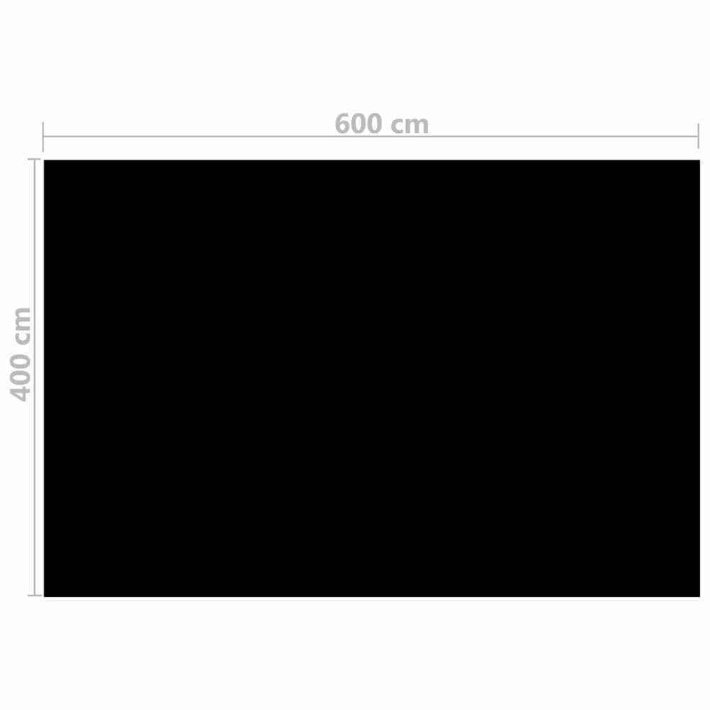 Kvadratinė Baseino Uždengimo PE Plėvelė, Juoda, 6x4 m