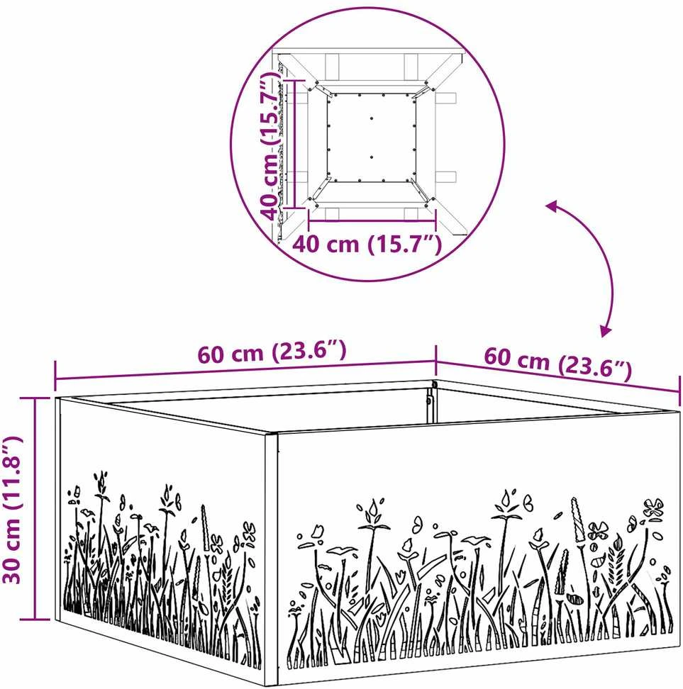 Ugnies dubuo Rūdijanti Atmosferos poveikiui atsparus plienas