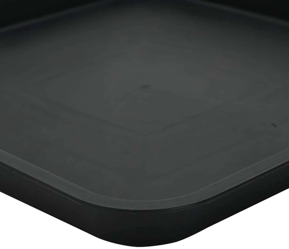 Kvadratinis gėlių padėklas 24 vnt. Juoda 15 x 15 x 2 cm