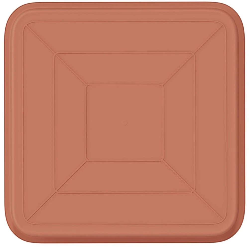 Kvadratinis gėlių padėklas 24 vnt. Raudona plyta 21 x 21 x 2 cm