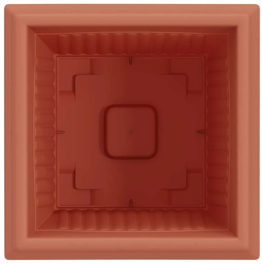 Kvadratinis gėlių vazonas 24 vnt. Raudona plyta 33 x 33 x 26 cm