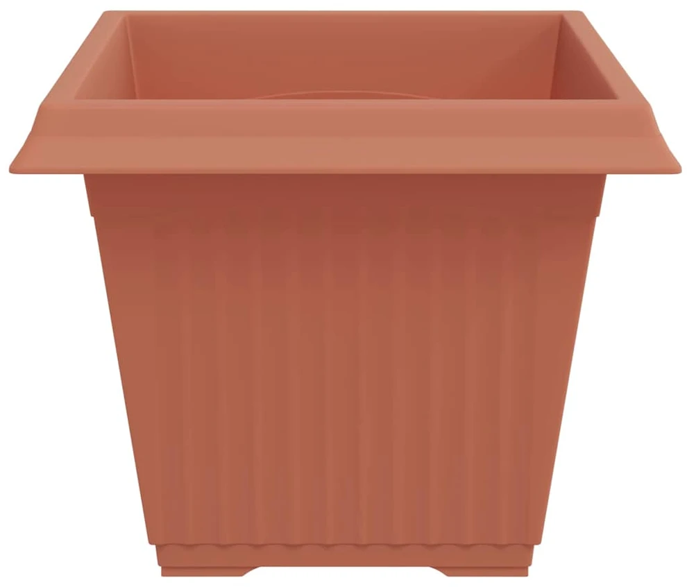 Kvadratinis gėlių vazonas 24 vnt. Raudona plyta Plastmasė