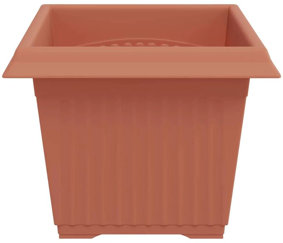 Kvadratinis gėlių vazonas 24 vnt. Raudona plyta Plastmasė