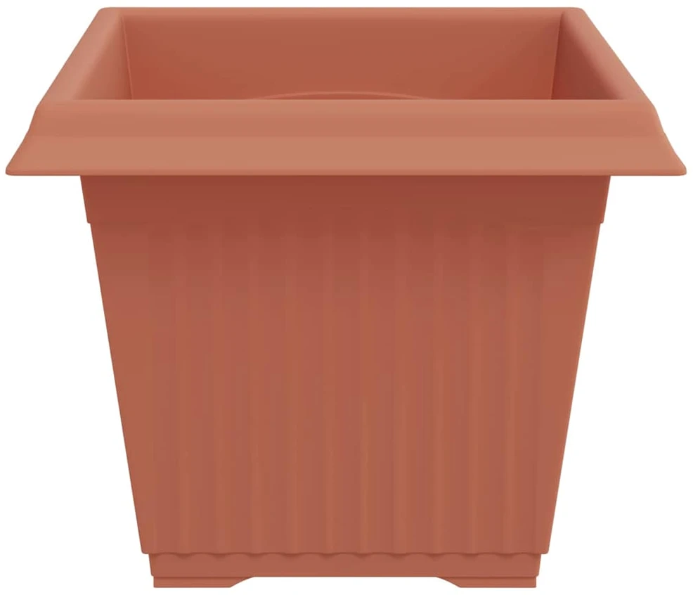 Kvadratinis gėlių vazonas 24 vnt. Raudona plyta Plastmasė
