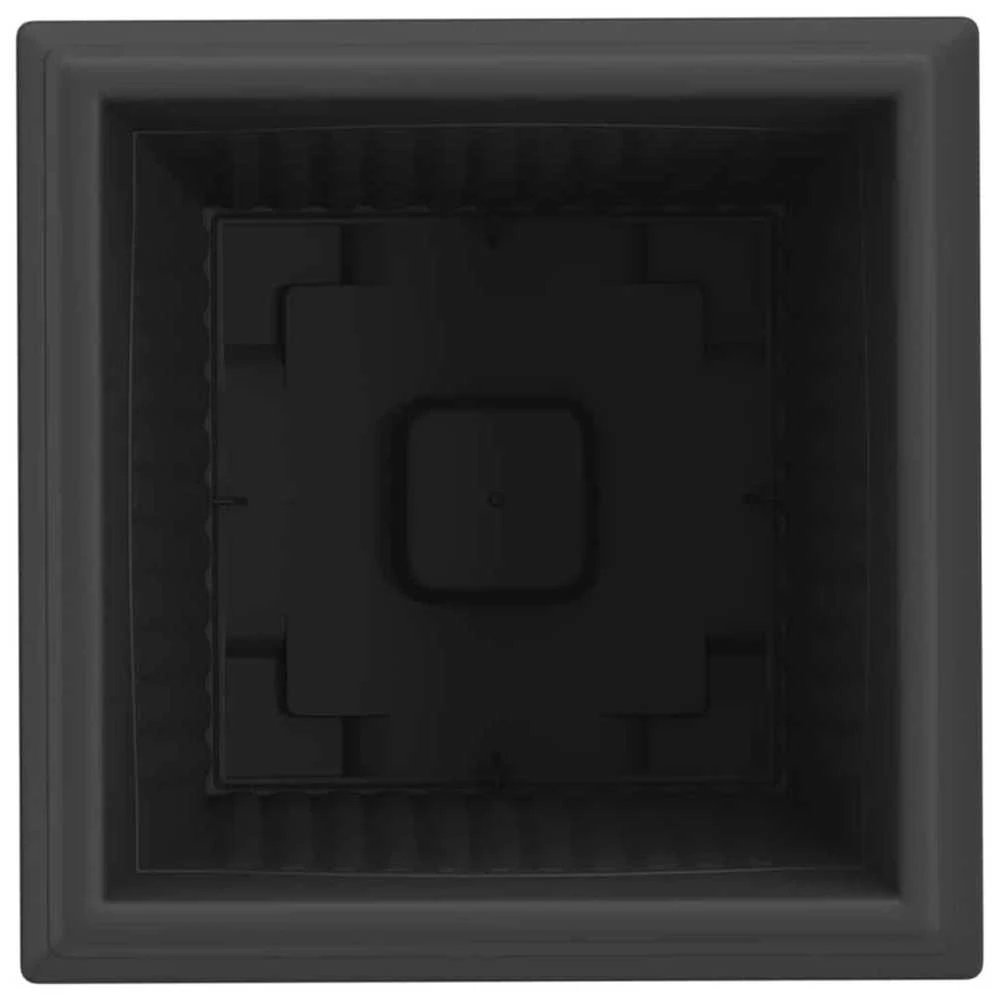 Kvadratinis gėlių vazonas 6 vnt. Juoda 33 x 33 x 26 cm