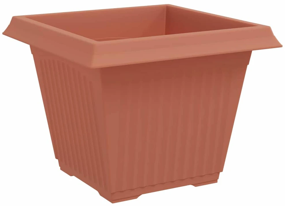 Kvadratinis gėlių vazonas 6 vnt. Raudona plyta Plastmasė