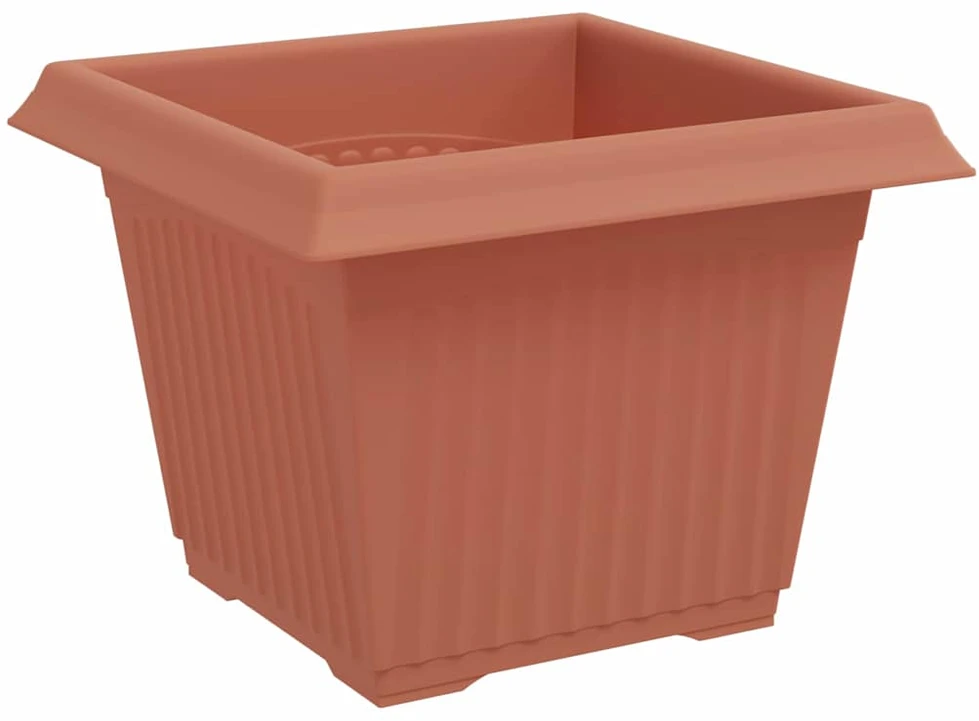Kvadratinis gėlių vazonas 6 vnt. Raudona plyta Plastmasė