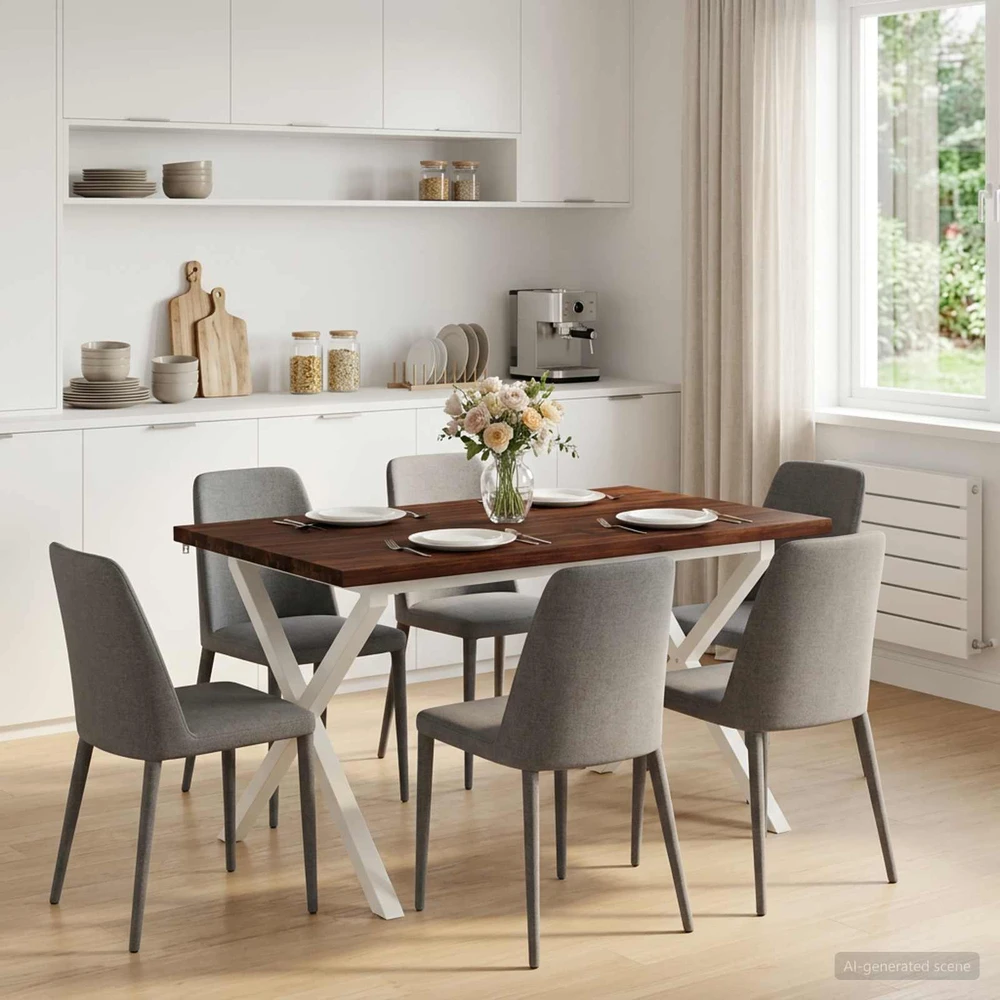 Kvadratinis valgomojo stalas 120 x 80 x 75 cm