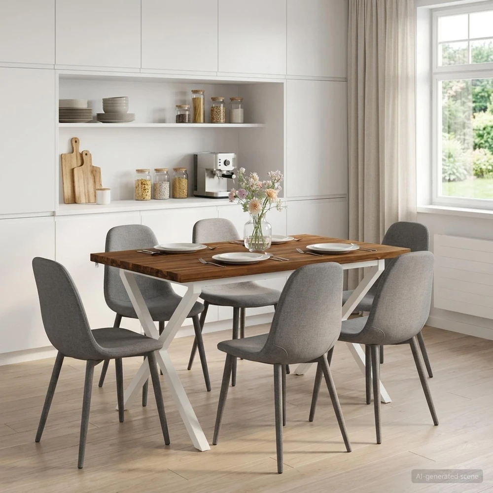 Kvadratinis valgomojo stalas 120 x 90 x 75 cm