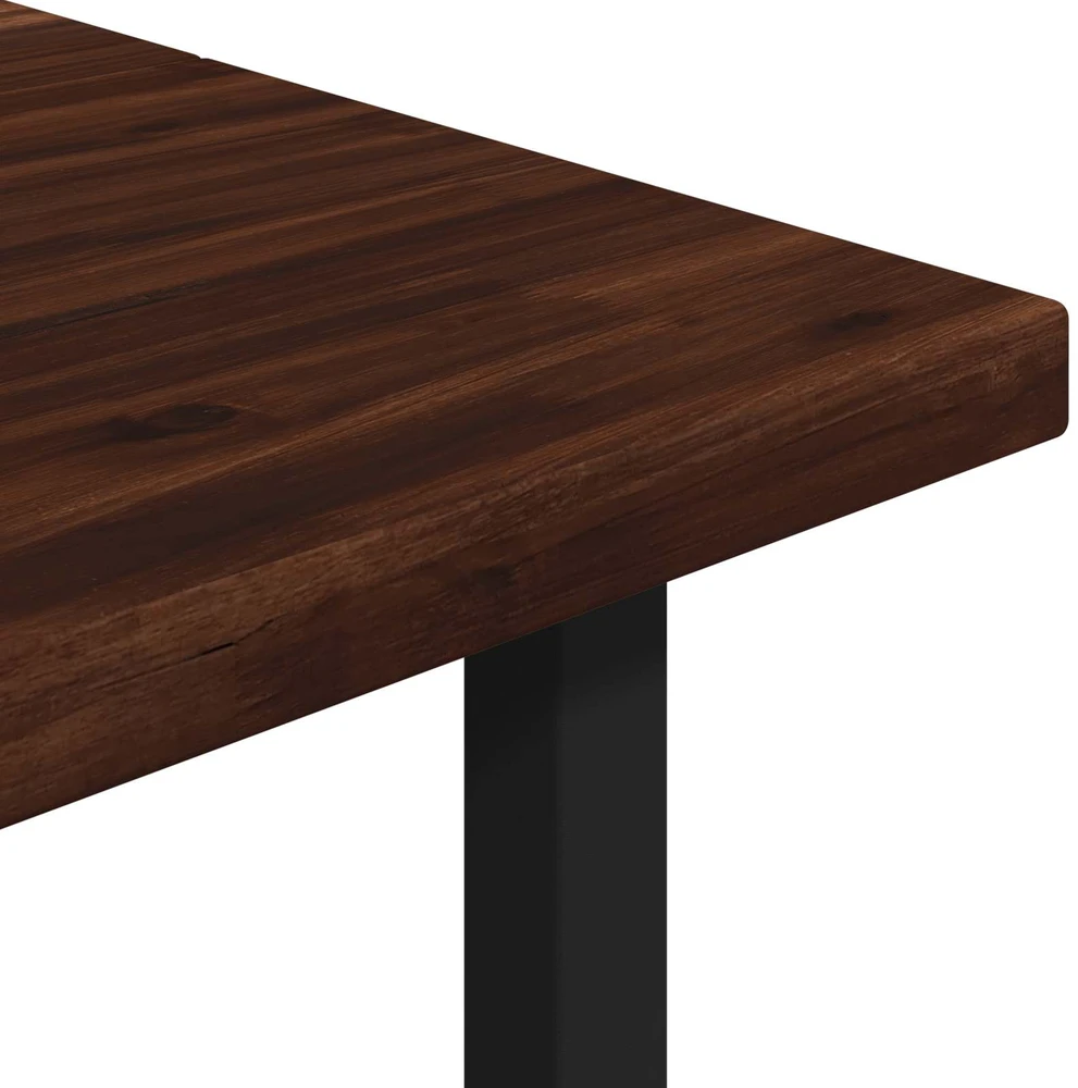 Kvadratinis valgomojo stalas 160 x 70 x 75 cm Tamsiai rudas