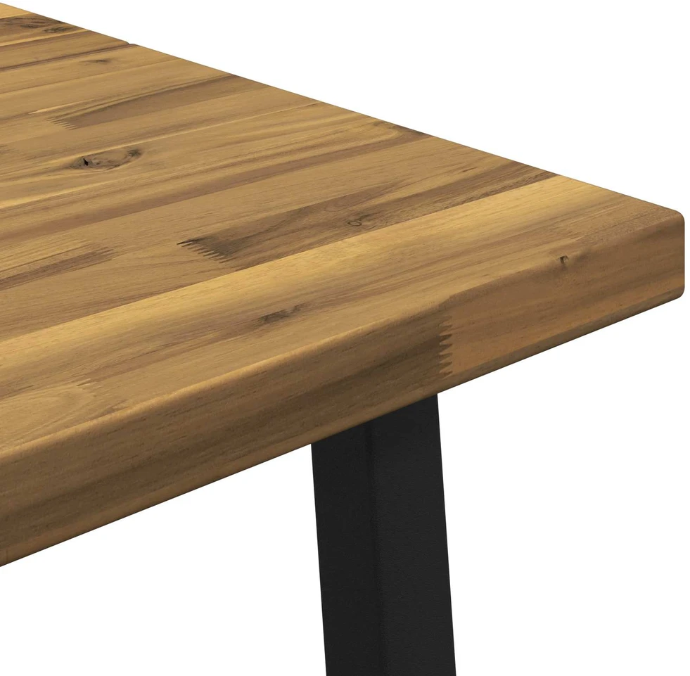 Kvadratinis valgomojo stalas 160 x 70 x 75 cm Balta