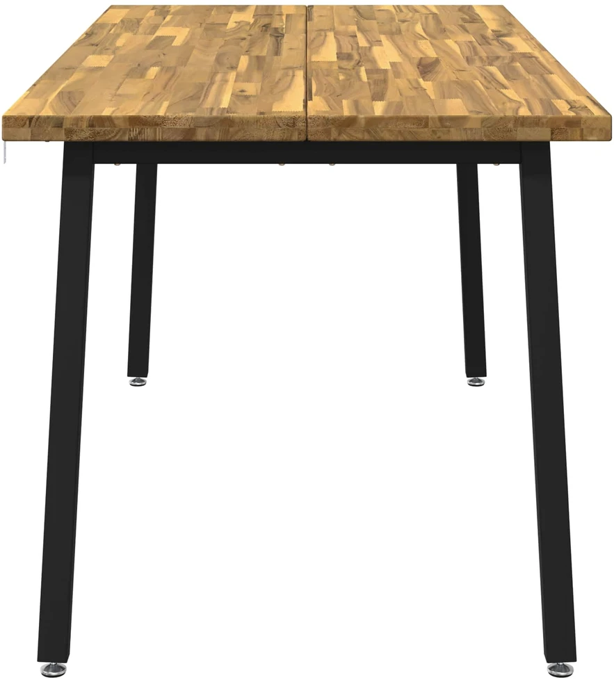 Kvadratinis valgomojo stalas 160 x 70 x 75 cm Balta