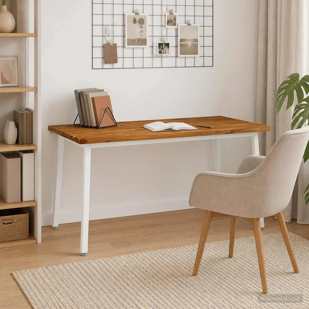 Kvadratinis valgomojo stalas 160 x 70 x 75 cm Natūrali