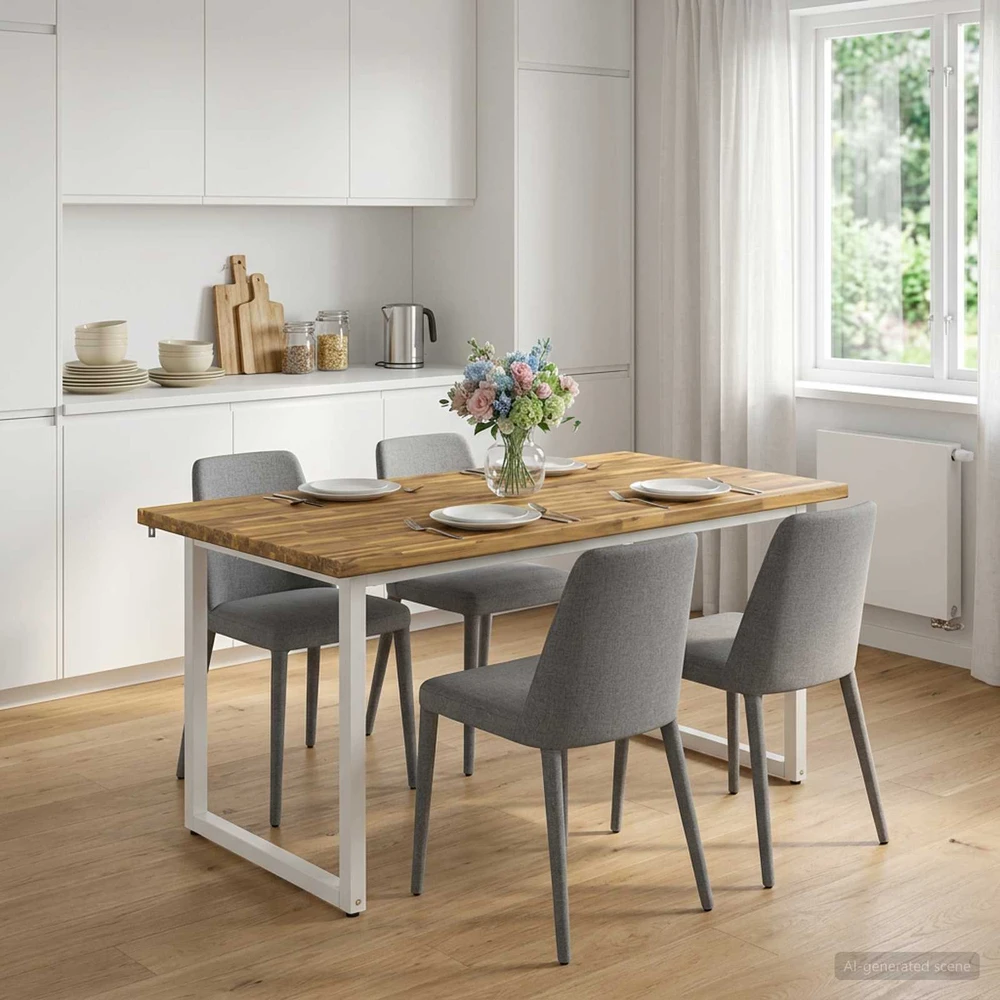 Kvadratinis valgomojo stalas 160 x 70 x 75 cm