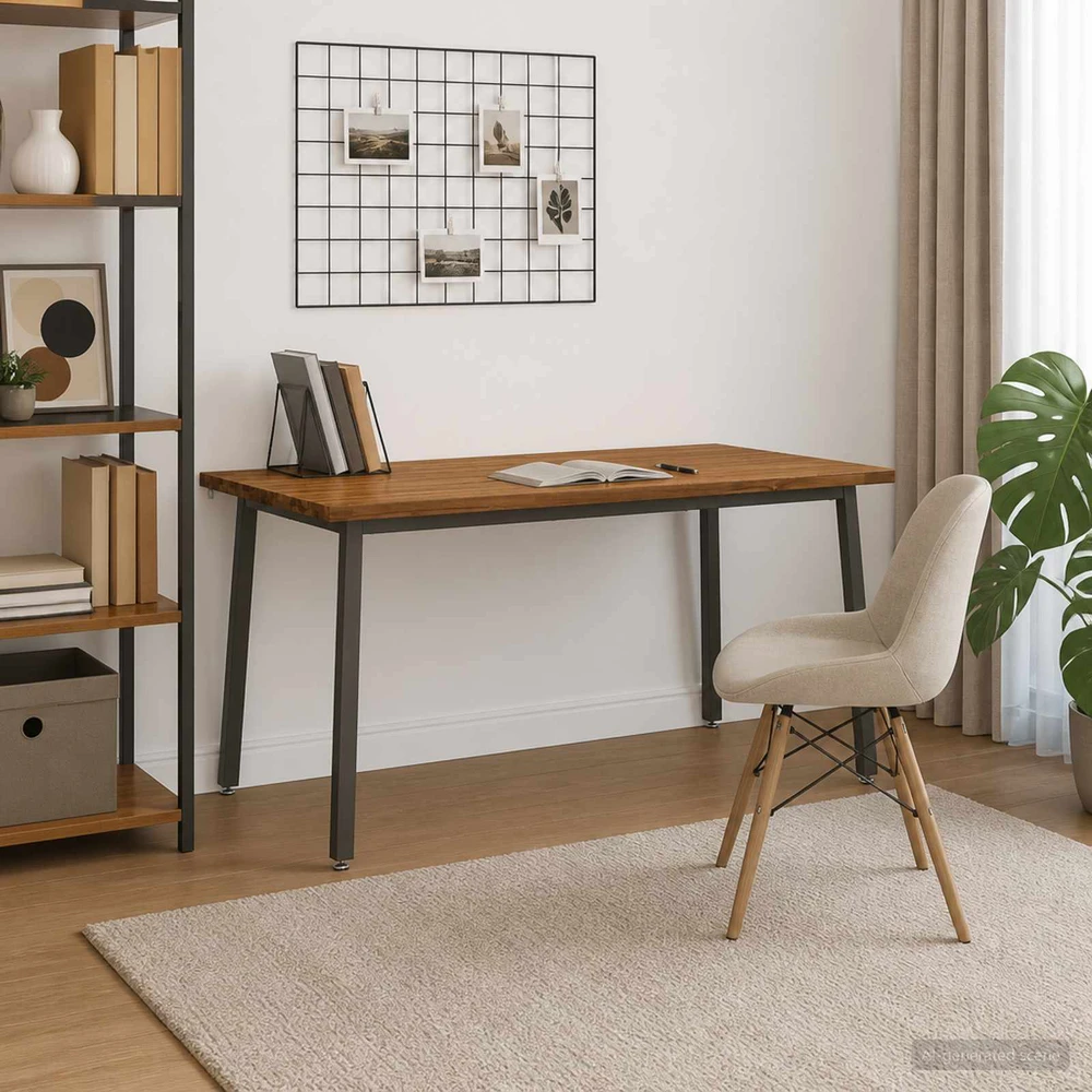 Kvadratinis valgomojo stalas 160 x 80 x 75 cm Natūrali