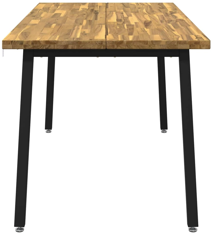 Kvadratinis valgomojo stalas 160 x 80 x 75 cm Balta