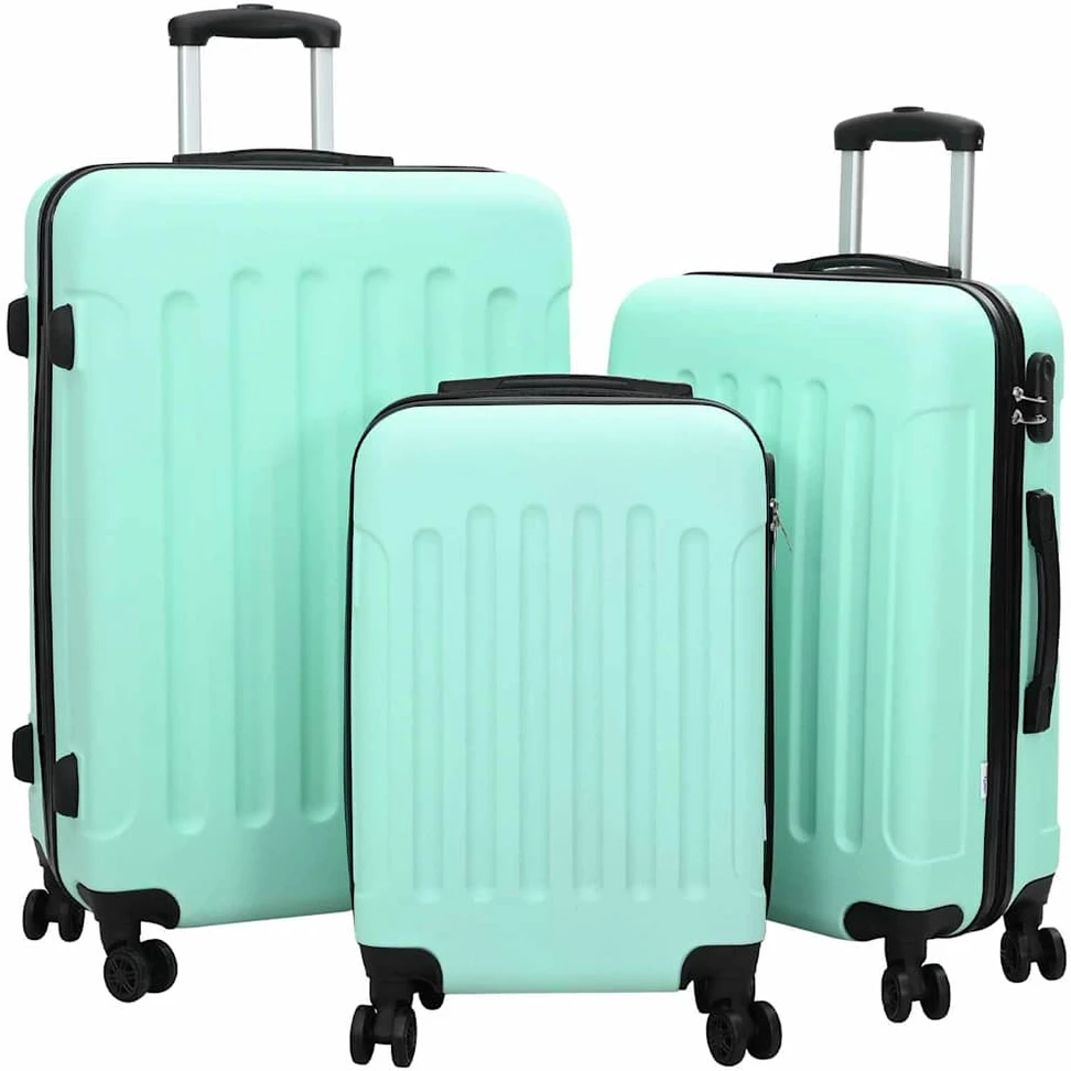 Lagaminas 3 vnt. Mėtinė žalia 50 x 31 x 78 cm ABS plastikas