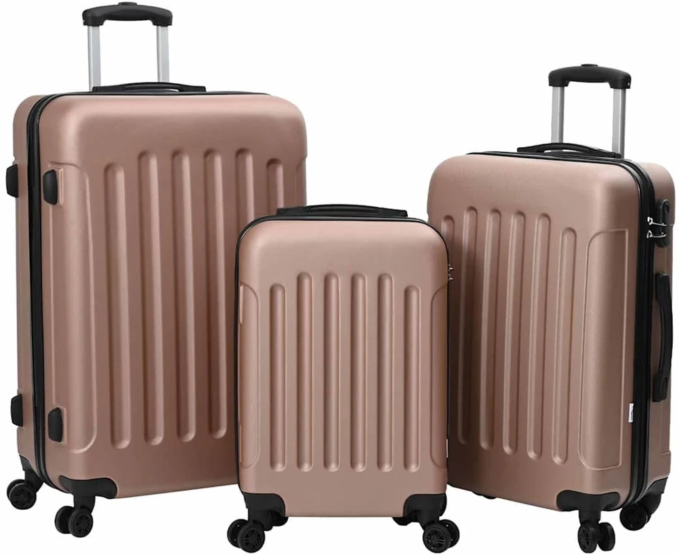 Lagaminas 3 vnt. Rožinė aukso 50 x 31 x 78 cm ABS plastikas