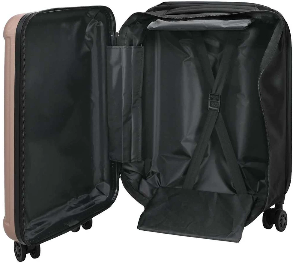 Kelioninis Lagaminas rožinis auksas 34 x 23 x 55.5 cm ABS plastikas