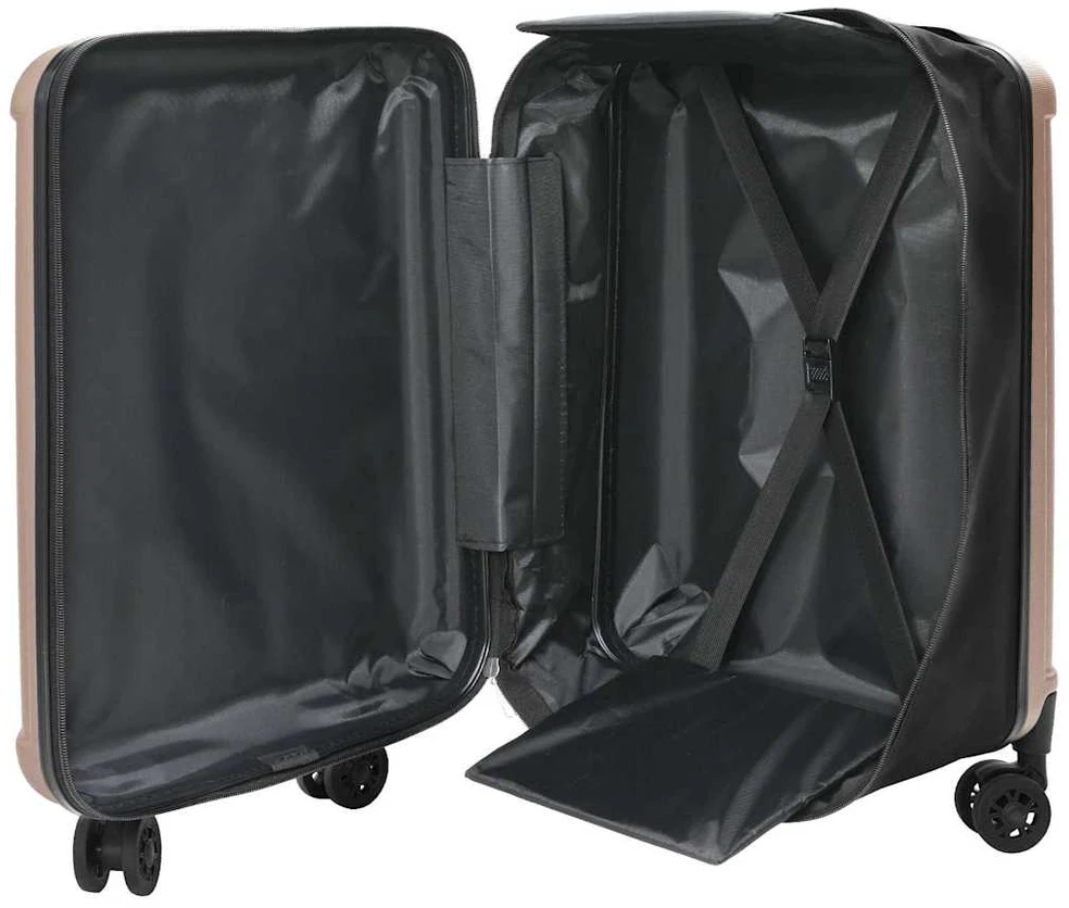 Kelioninis Lagaminas rožinis auksas 43 x 27 x 66 cm ABS plastikas